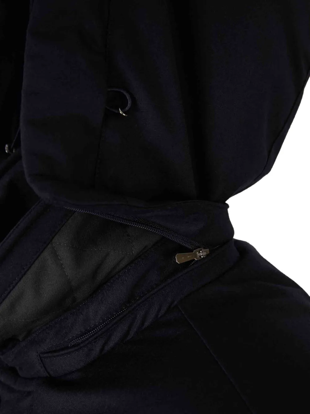 Moorer High-collar Long Cashmere Coat In Blue