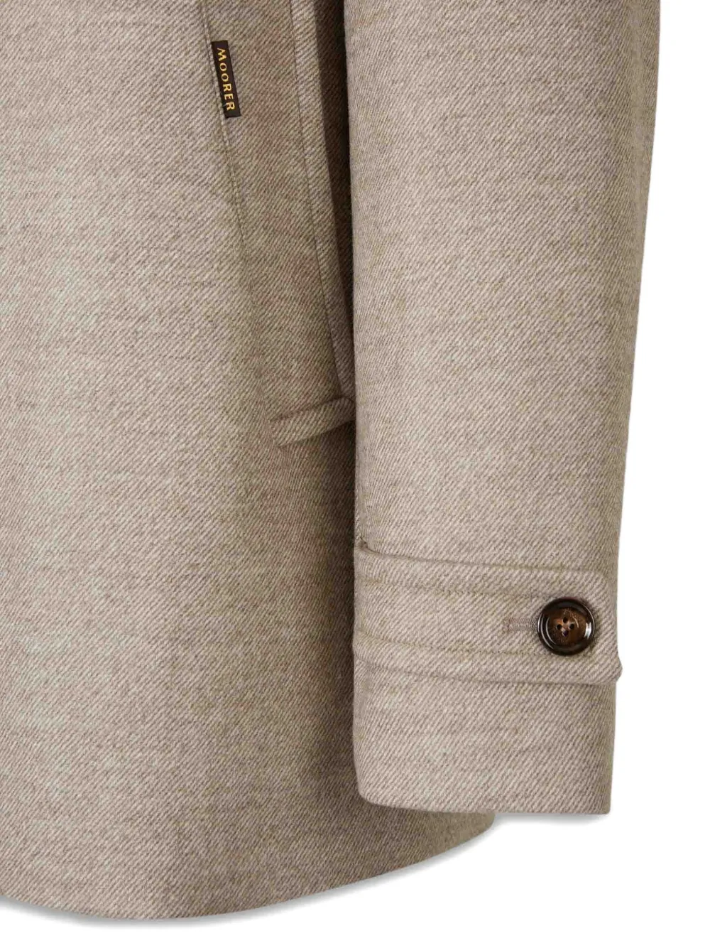 Moorer Jack met capuchon en knoop Beige