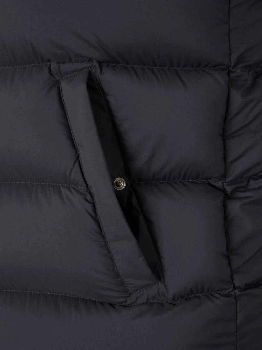 Herno Wollen vest met capuchon en rits Zwart