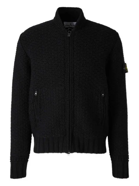 Stone Island zip cotton cardigan
