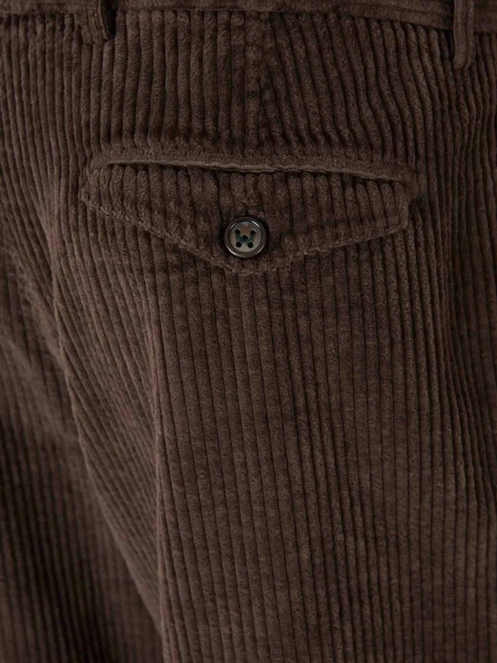 Berwich Ribfluwelen broek met zak Bruin