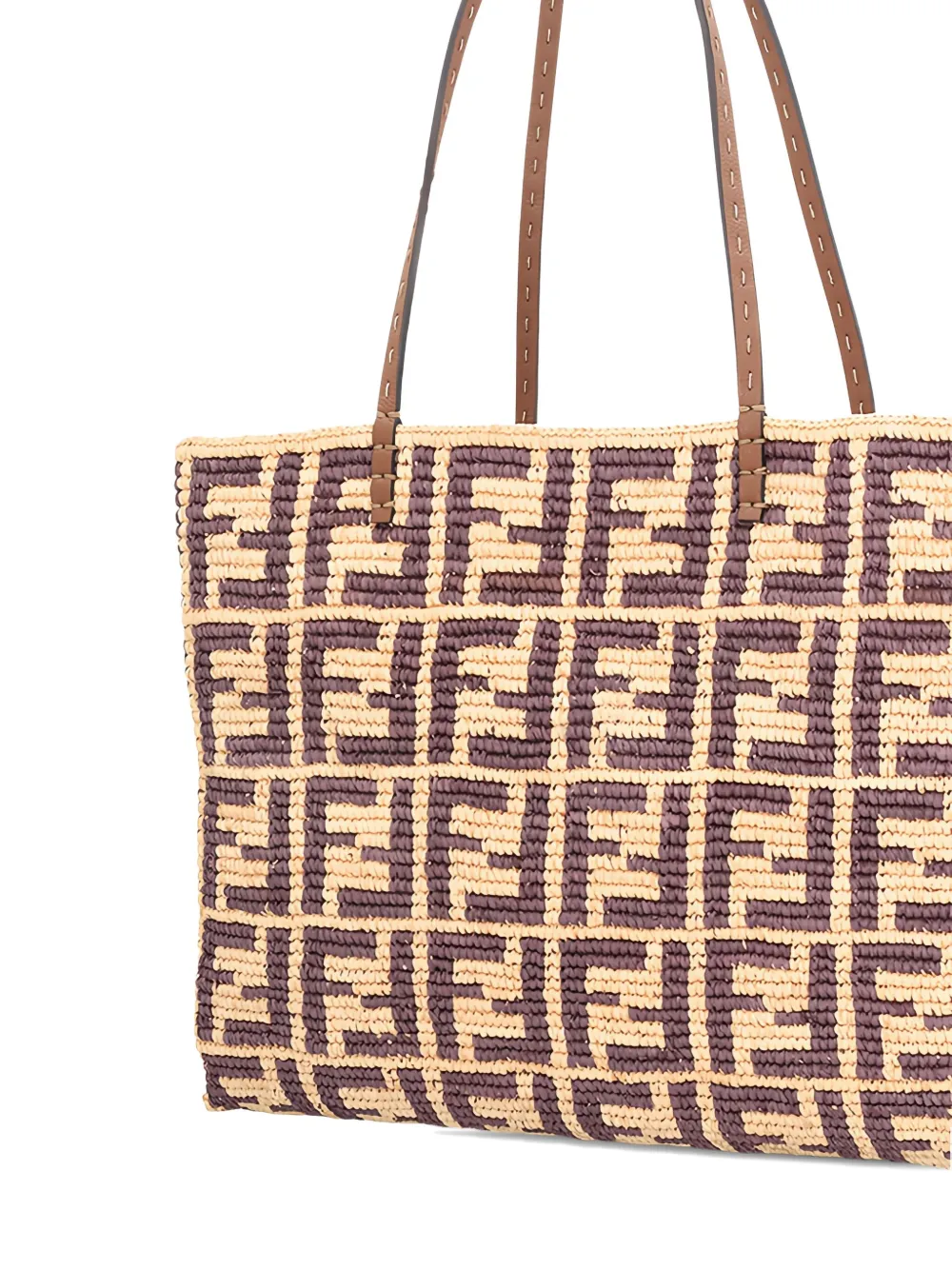 Fendi Large Crochet Tote Bag In Blue