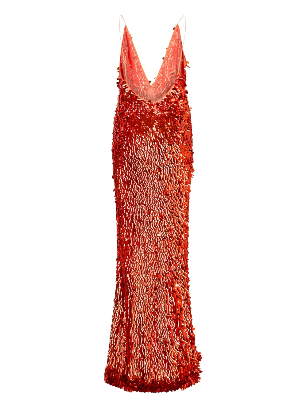 The New Arrivals Ilkyaz Ozel Claudie maxi-jurk met pailletten - Rood
