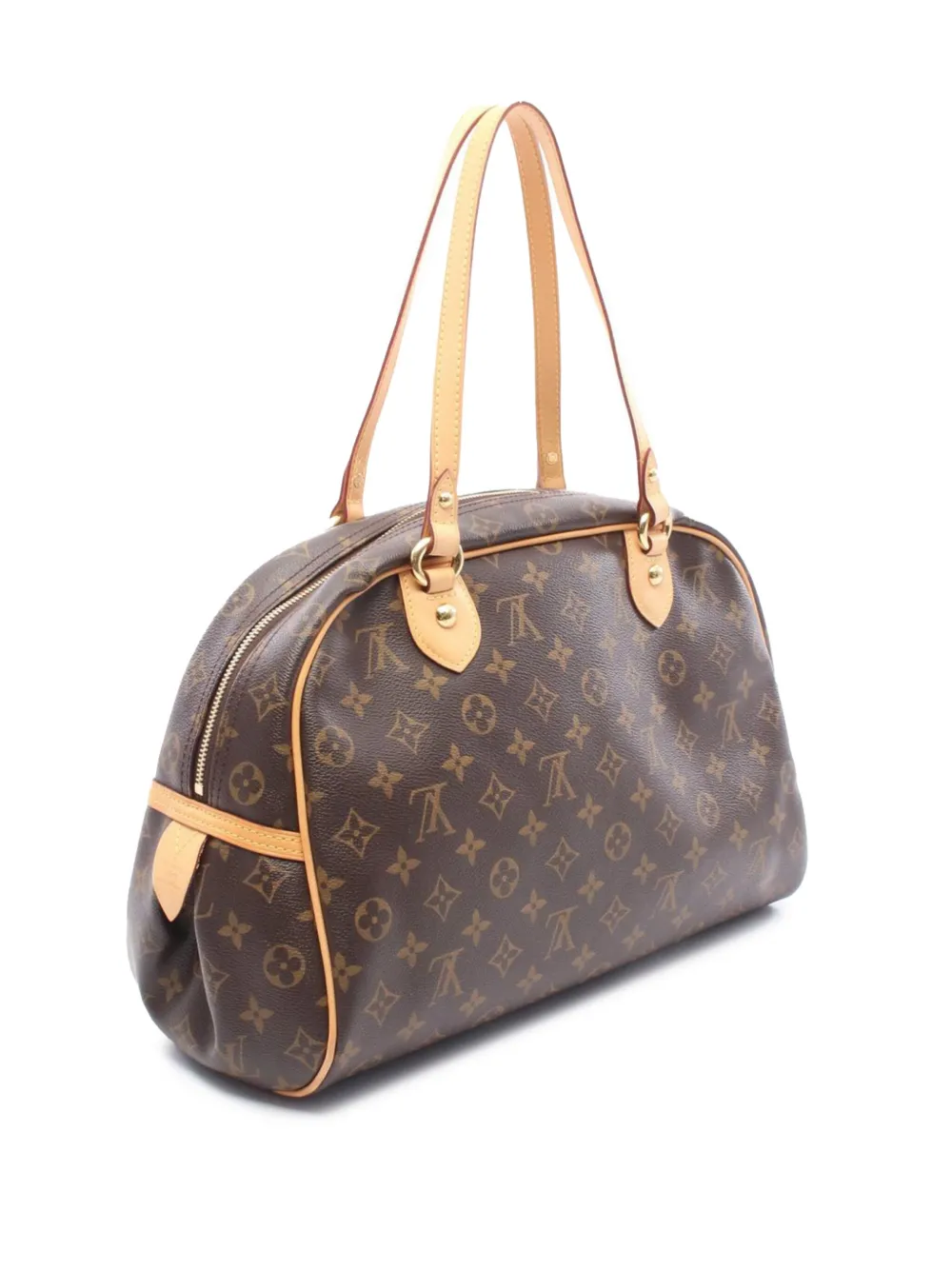 Pre-owned Louis Vuitton 2008 Monogram Montorgueil Gm Shoulder Bag In Brown
