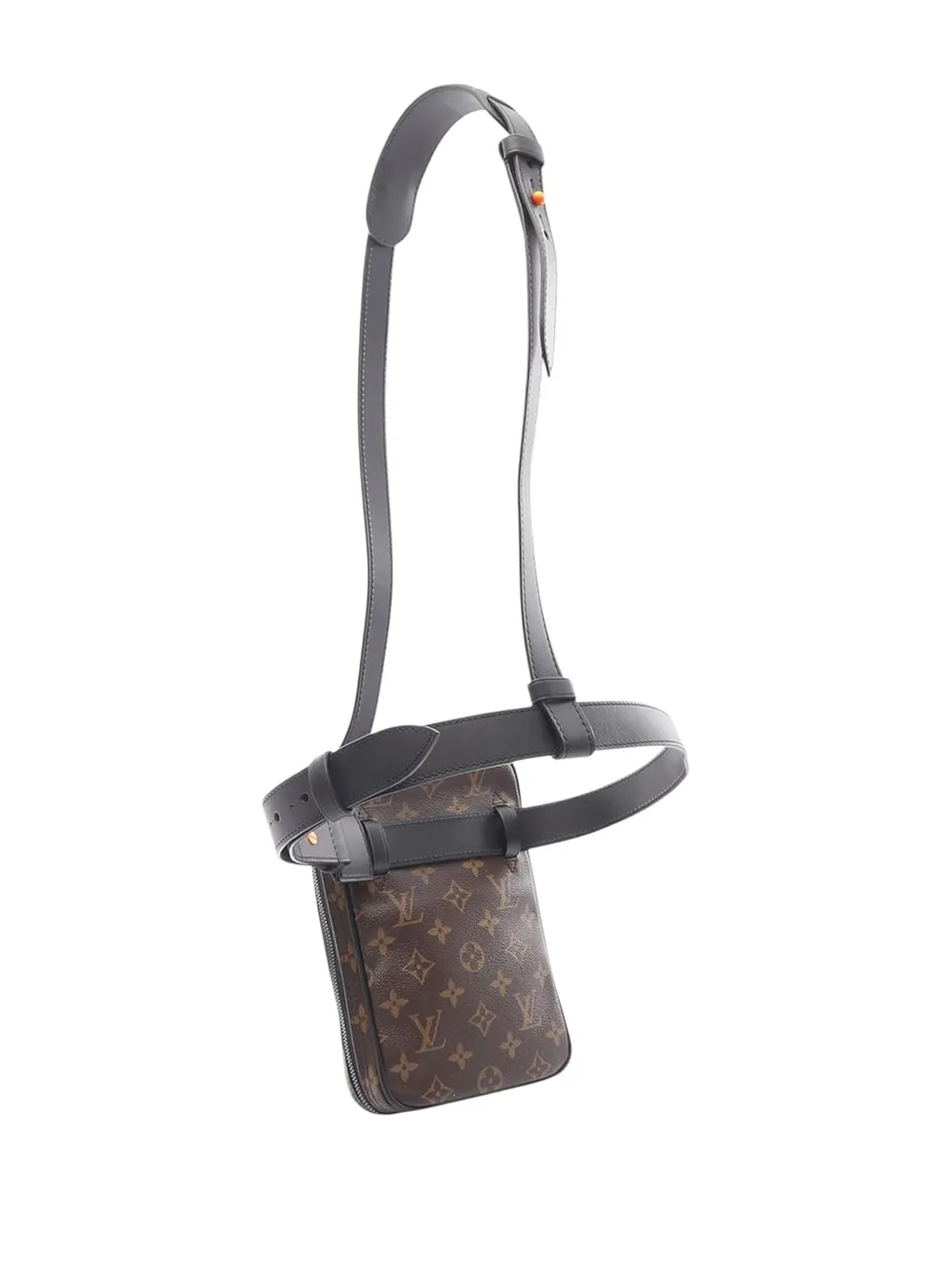 Pre-owned Louis Vuitton 2018 Monogram Utility Side Crossbody Bag In Brown