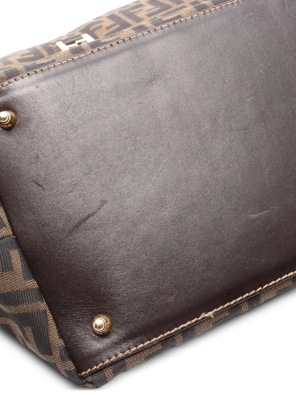 Pre-owned Fendi 2000-2010 Zucca Canvas Satchel In Brown