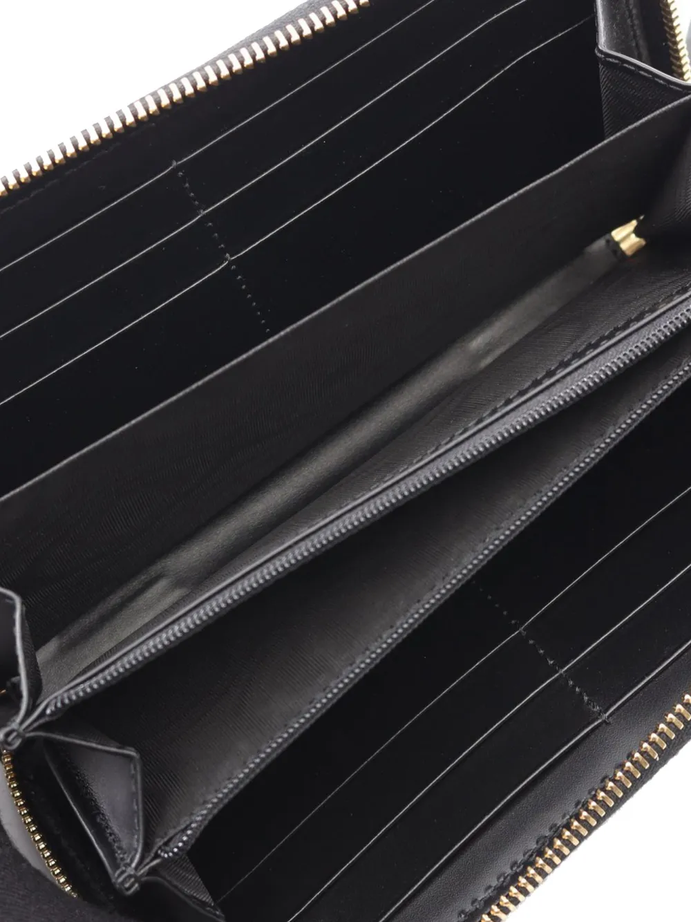 Pre-owned Gucci 2016-2025 Sima Imprint Zip Around Wallet Long Wallets In Black