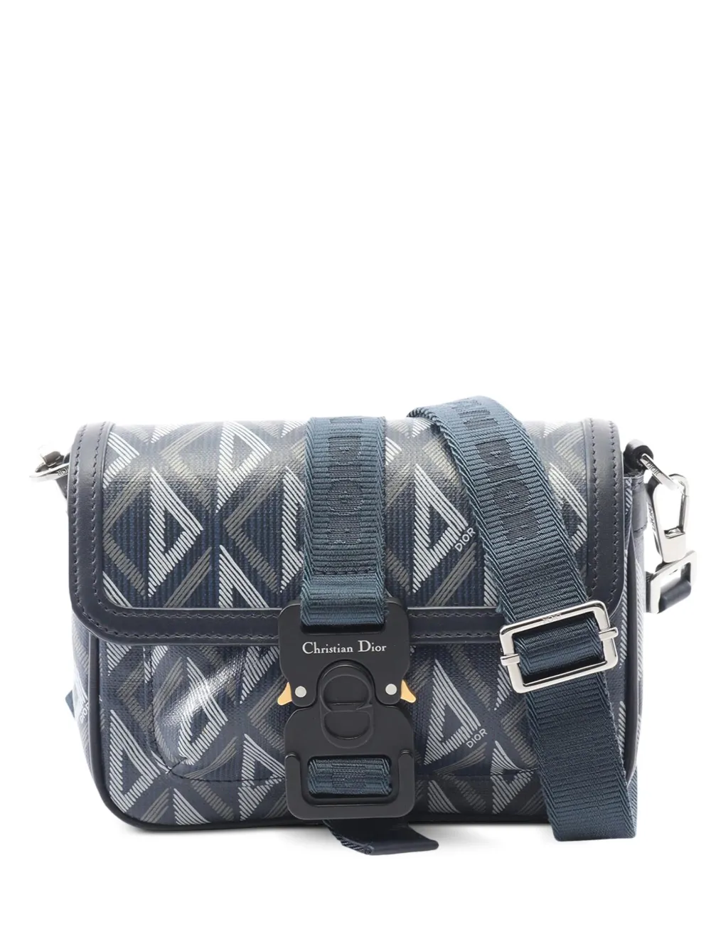 Christian Dior Pre-Owned 2023 Mini Coated Canvas CD Diamond Hit The Road Messenger Bag crossbody bag | Blue | Image 1