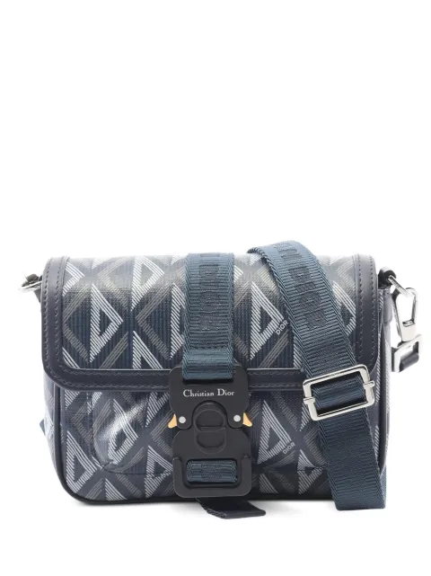 Christian Dior Pre-Owned 2023 Mini Coated Canvas CD Diamond Hit The Road Messenger Bag crossbody bag