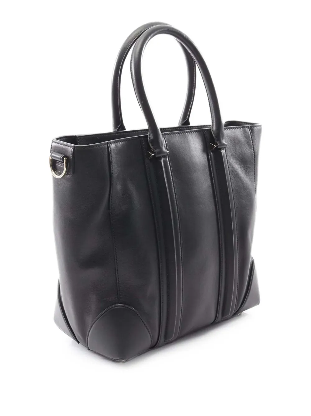 Pre-owned Givenchy 2000-2025 Lambskin Lucrezia Tote Satchel In Black