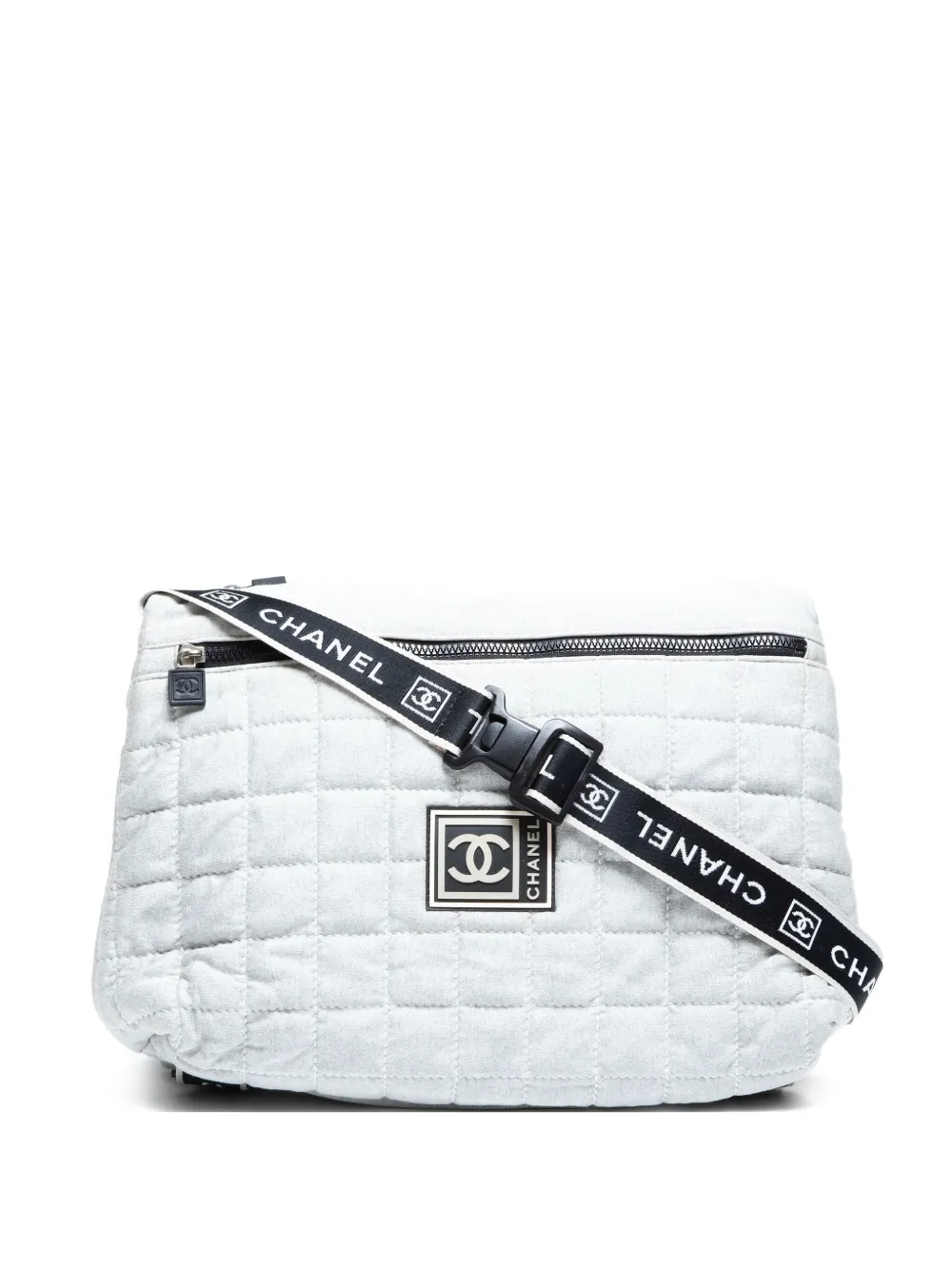 CHANEL Pre-Owned 2004-2005 quilted sport line shoulder bag | Grey | Image 1
