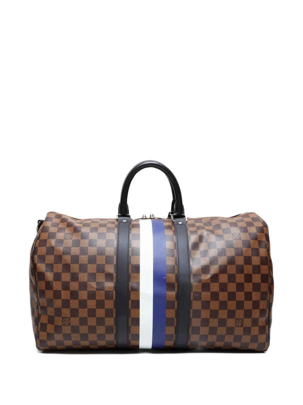 Pre-owned Louis Vuitton Damier Chapman Brothers 2016 Keepall Bandouliere 45 Bag In Brown