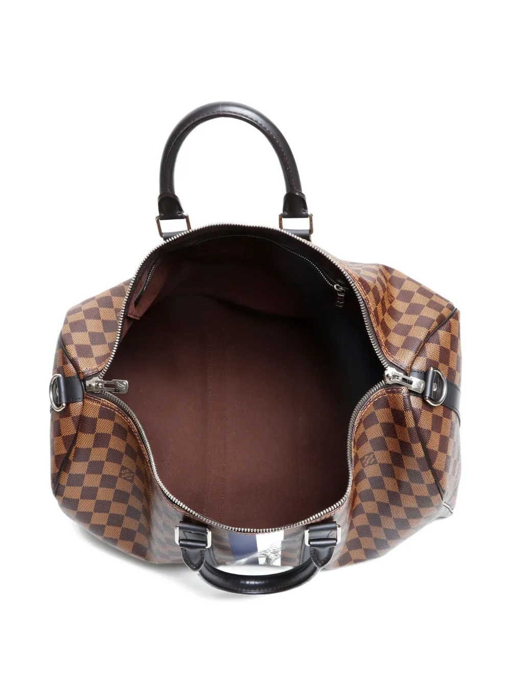 Pre-owned Louis Vuitton Damier Chapman Brothers 2016 Keepall Bandouliere 45 Bag In Brown