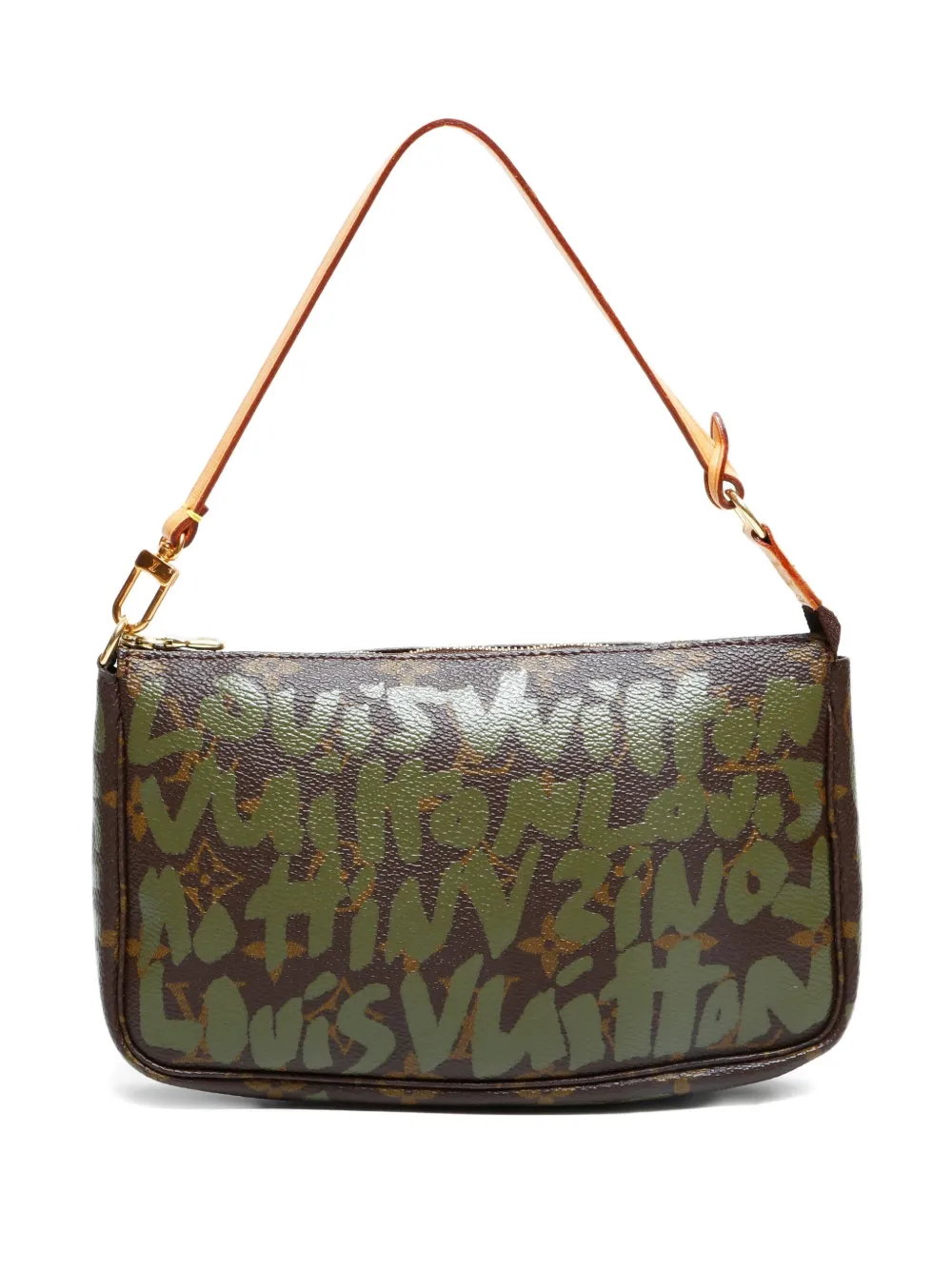Pre-owned Louis Vuitton Monogram Graffiti Accessoires Pouch In Brown