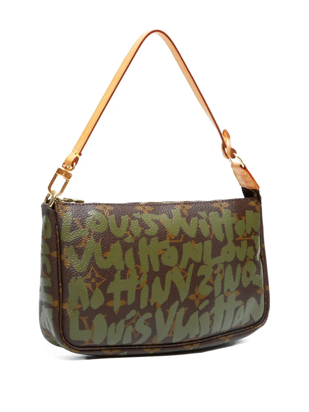 Pre-owned Louis Vuitton Monogram Graffiti Accessoires Pouch In Brown