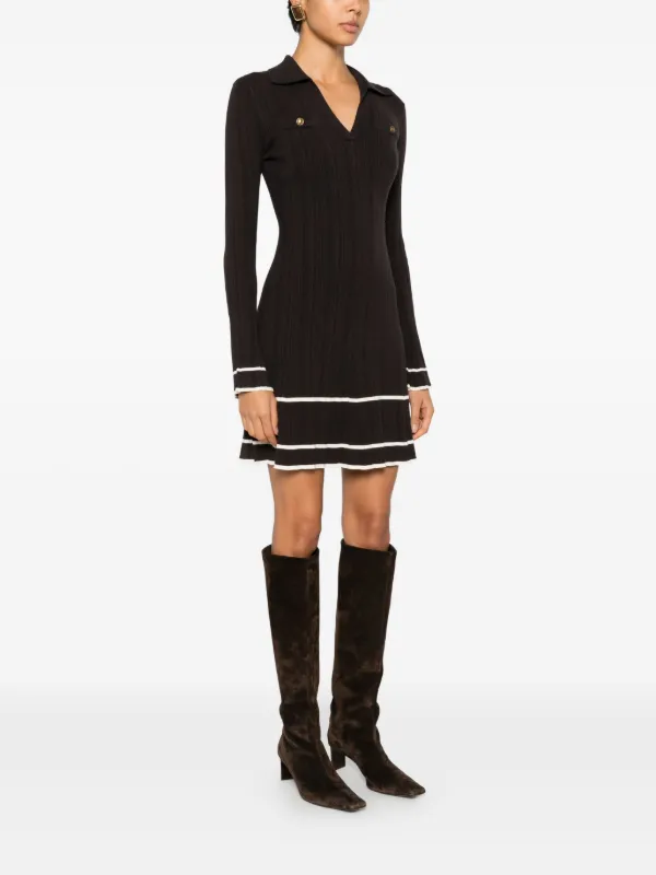 TWINSET button-detail Mini Dress | Brown | FARFETCH