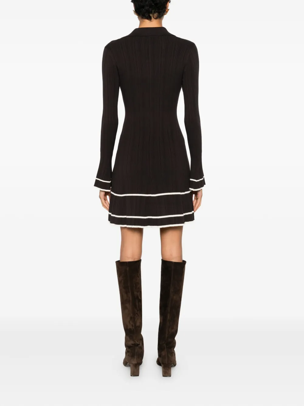 TWINSET Mini-jurk met knoopdetail Bruin