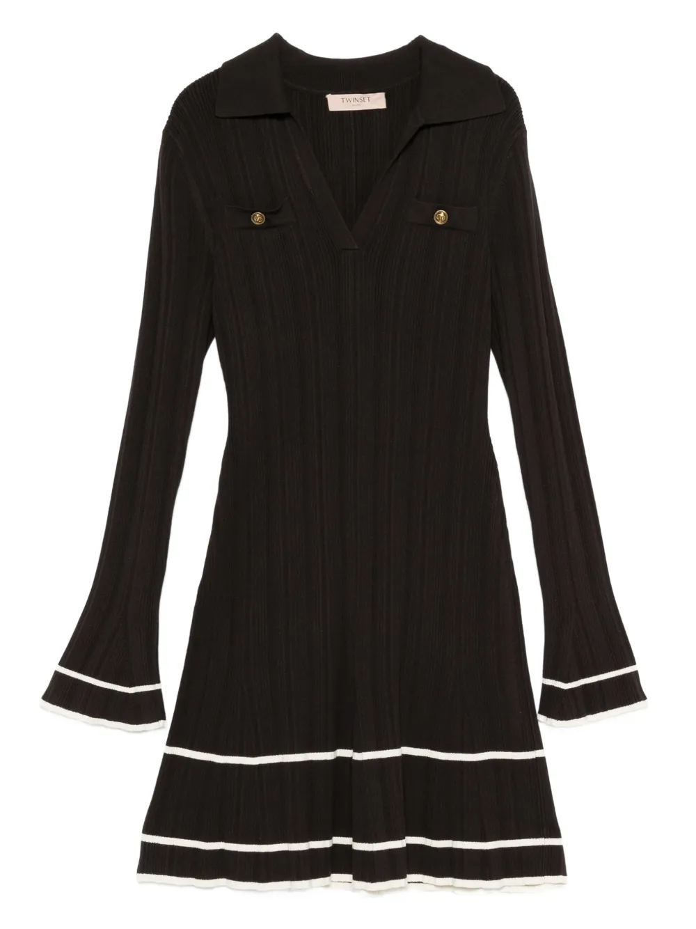 TWINSET button-detail mini dress | Brown | Image 1