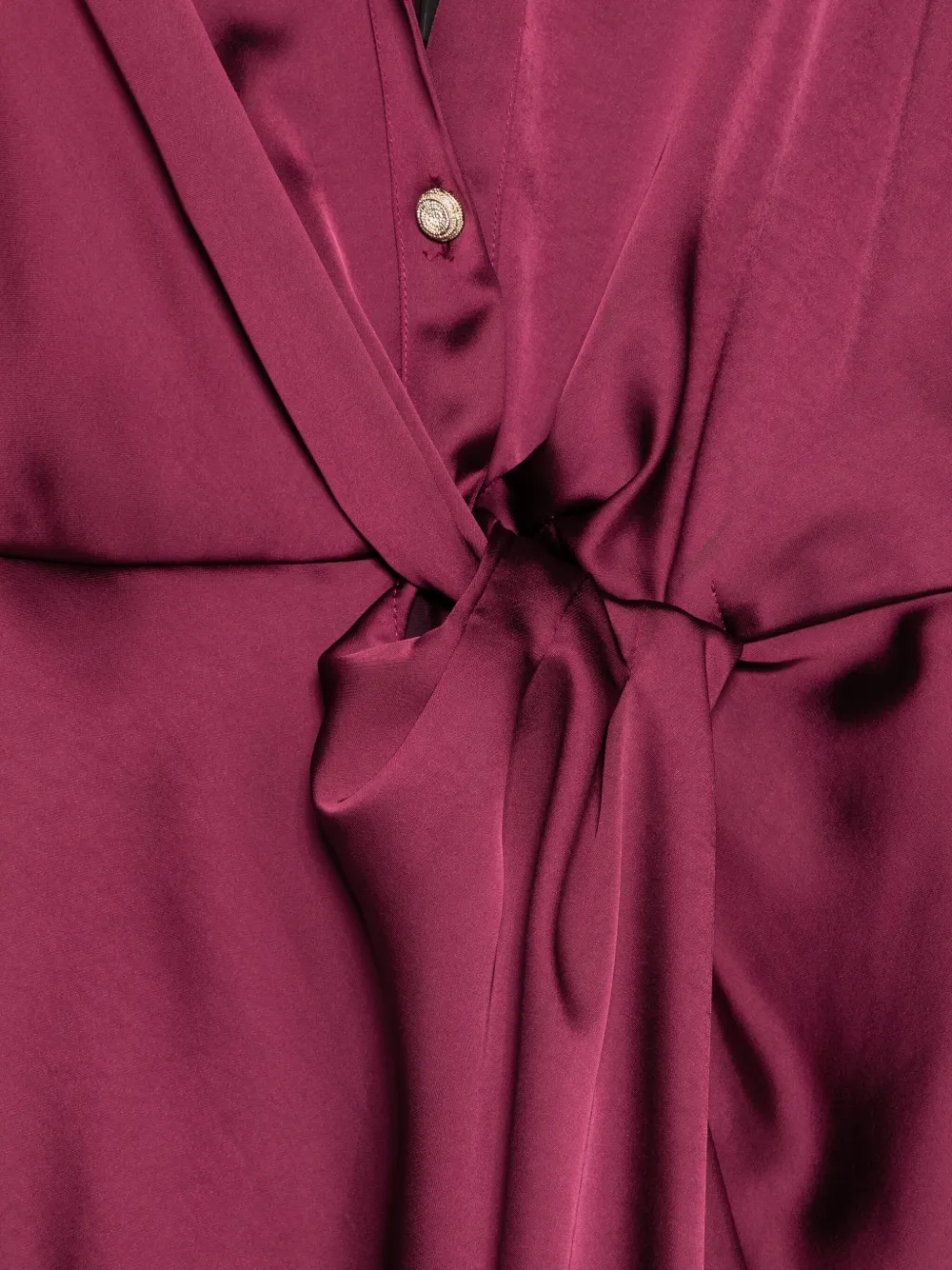 Babylone Paris Knotted Pocket Dress In Red