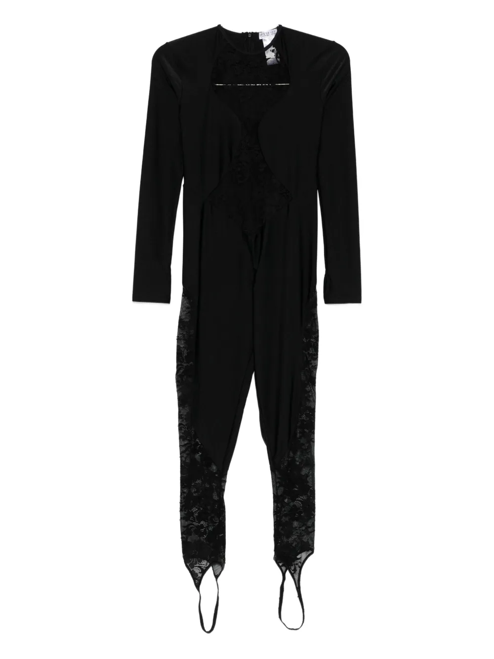 Mazzei Lace-panel Jumpsuit In Black