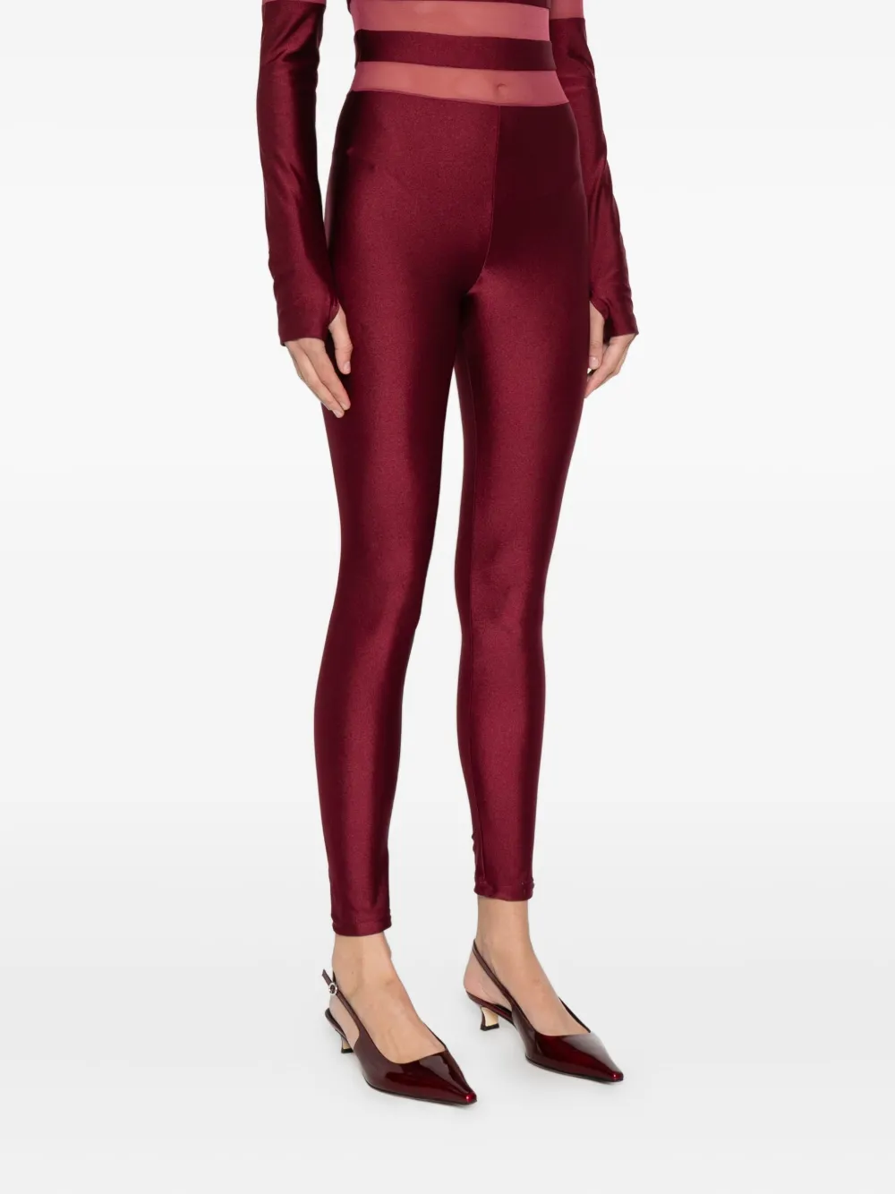 Mazzei Mesh-panels Jumpsuit In Red