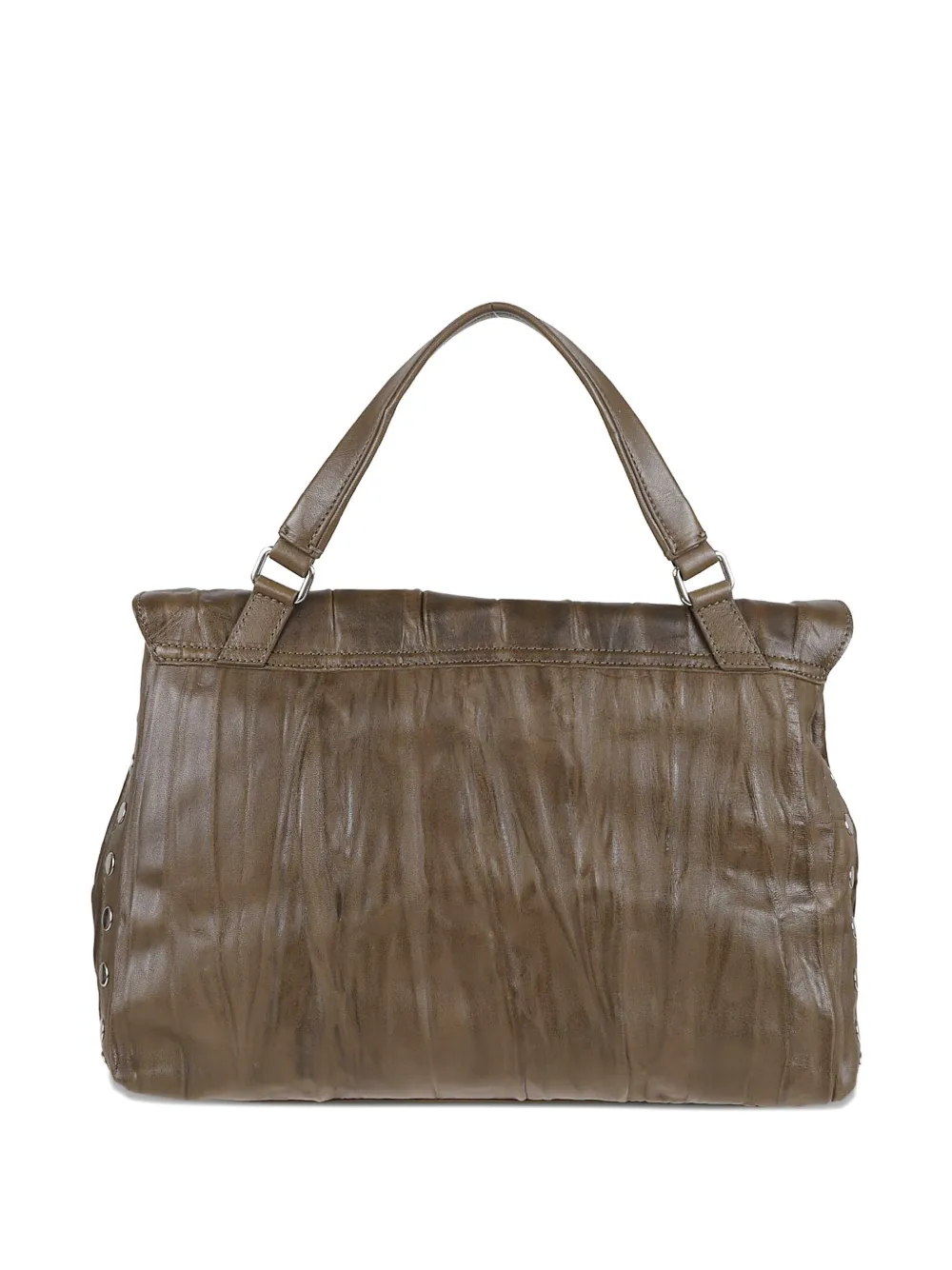 Zanellato Postina® Studded Leather Crossbody Bag In Brown
