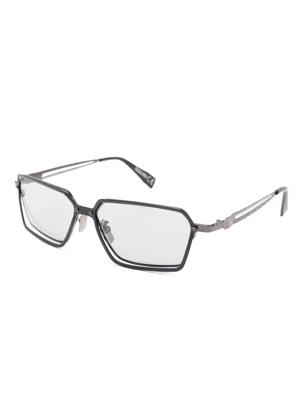 Kuboraum geometric-frame sunglasses - Zwart