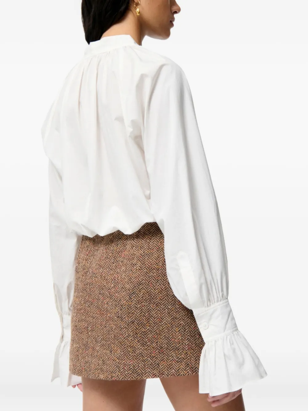 Vanessa Bruno Fatima top met ruches en strik - Wit