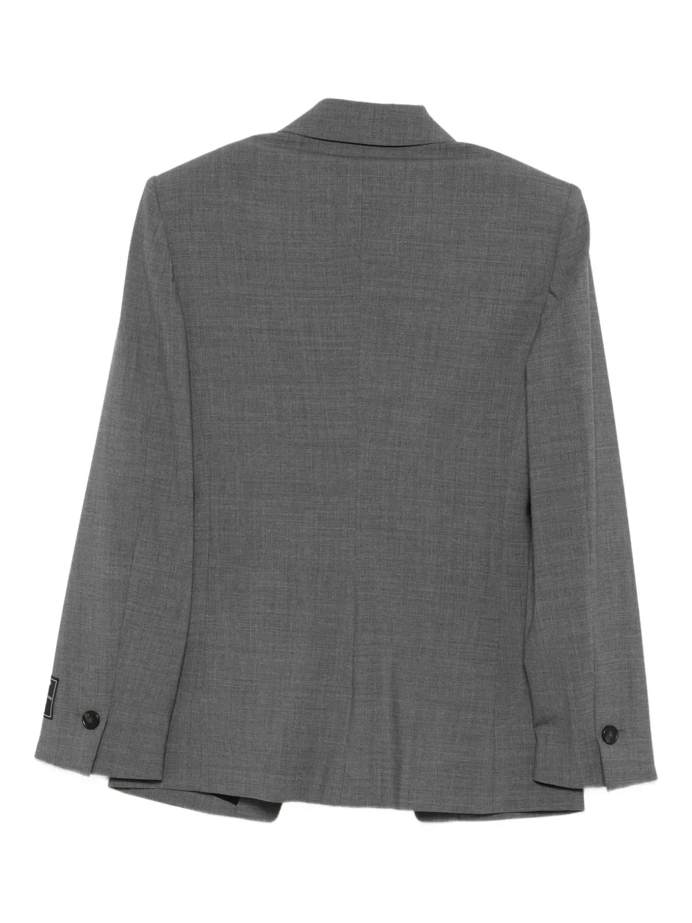 Msgm Single-breasted Blazer In Gray