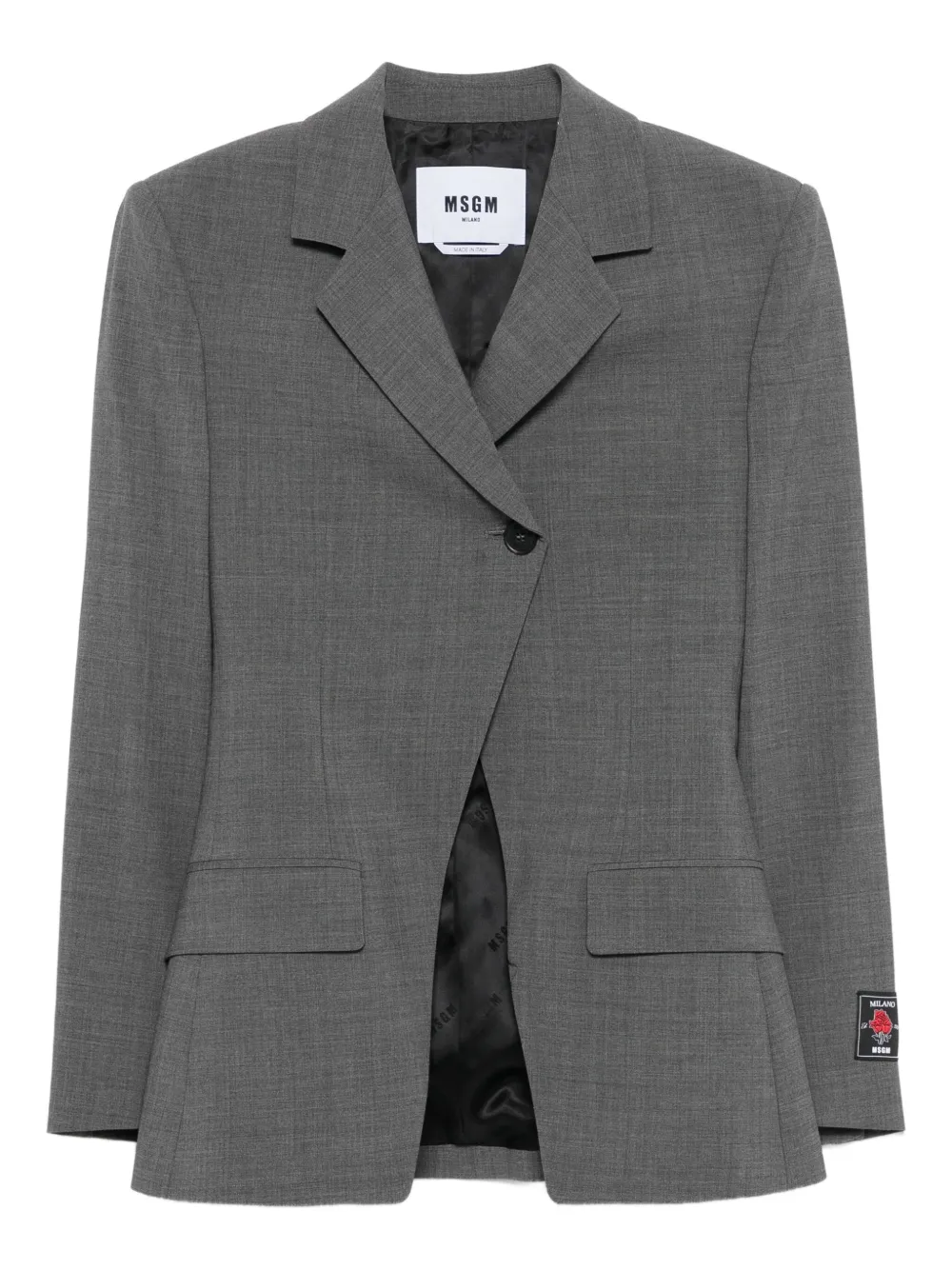 MSGM single-breasted blazer | Grey | Image 1