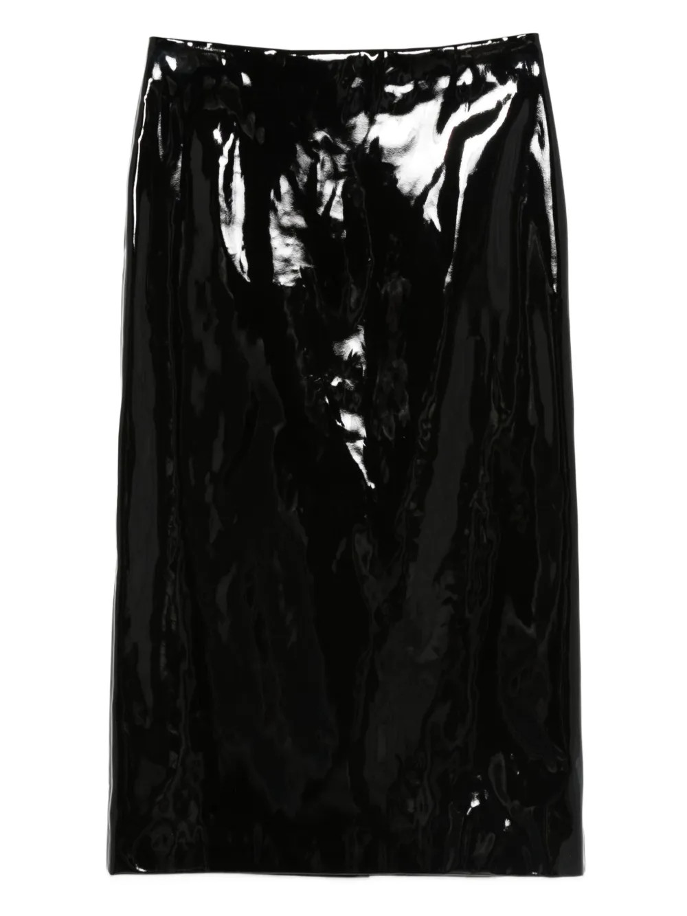 MSGM Saia midi com acabamento envernizado | Preto | Image 1