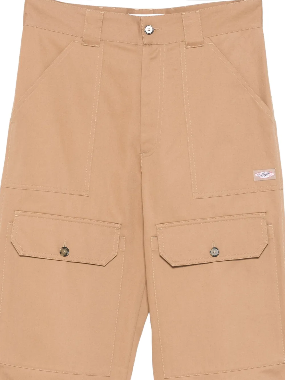 Msgm Cotton Trousers In Pink