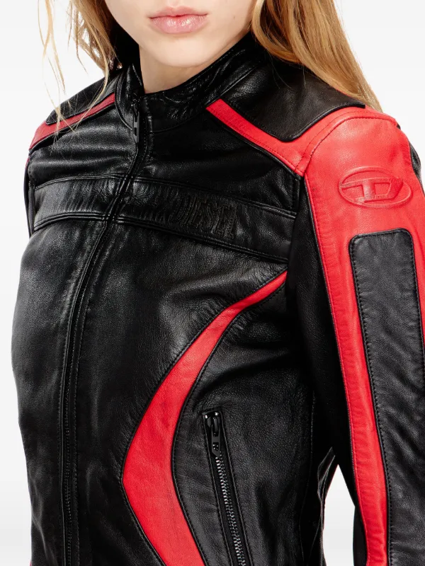 Diesel L-Ovable Leather Jacket | Black | FARFETCH