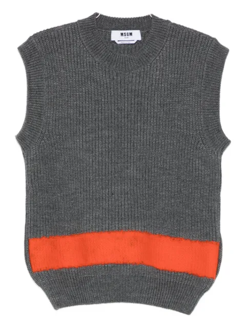 MSGM stripe-detail vest