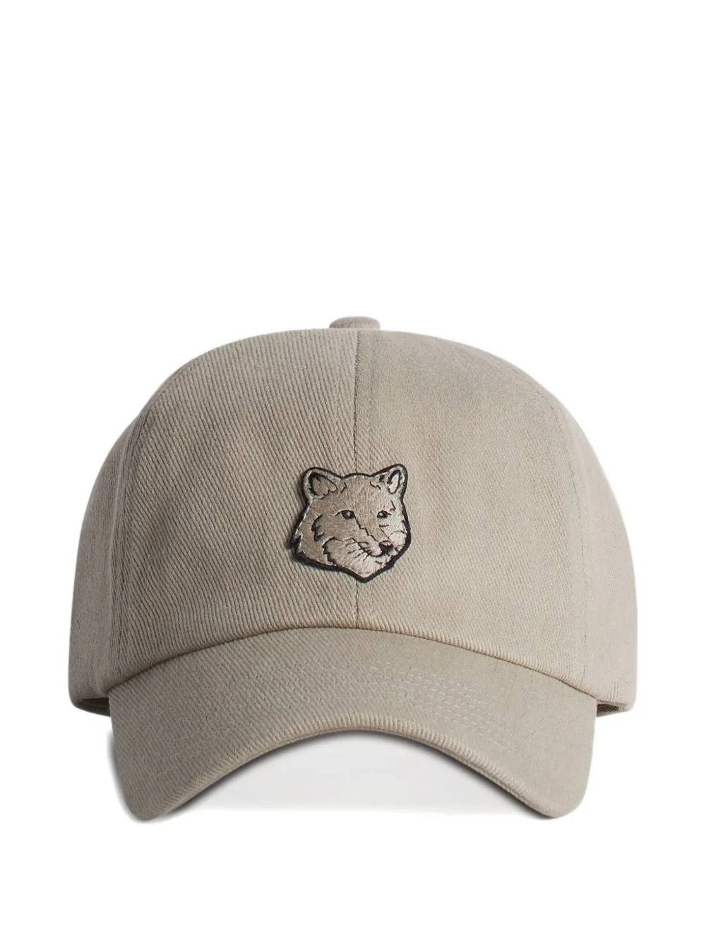 Maison Kitsuné Logo Embroidered Cap In Brown