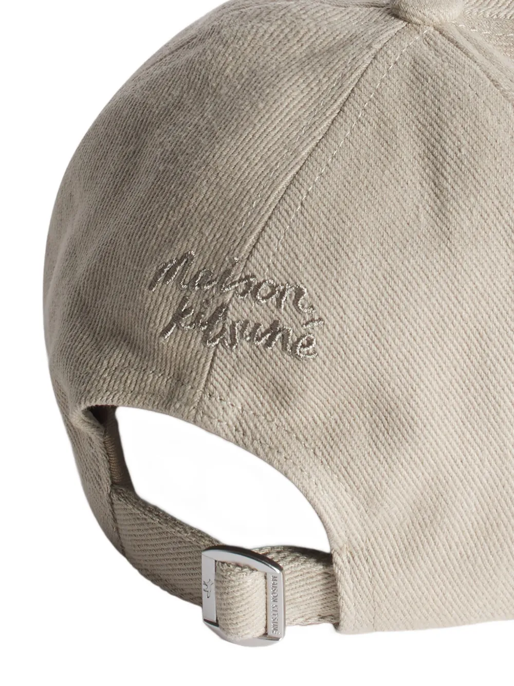 Maison Kitsuné Logo Embroidered Cap In Brown