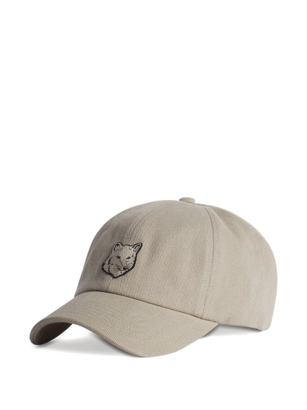Maison Kitsuné Logo Embroidered Cap In Brown