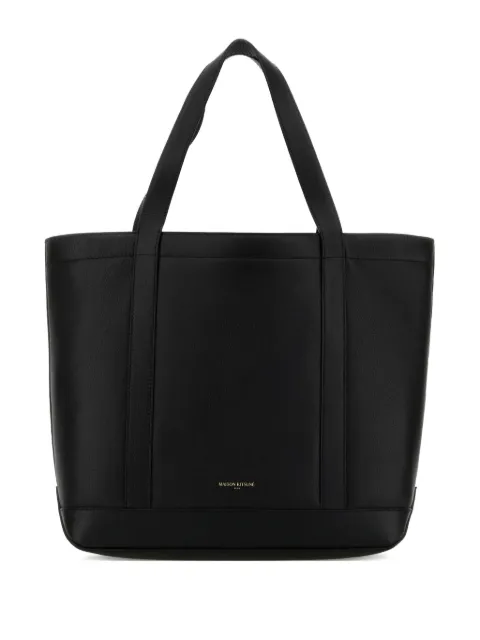 Maison Kitsuné open-top leather tote bag