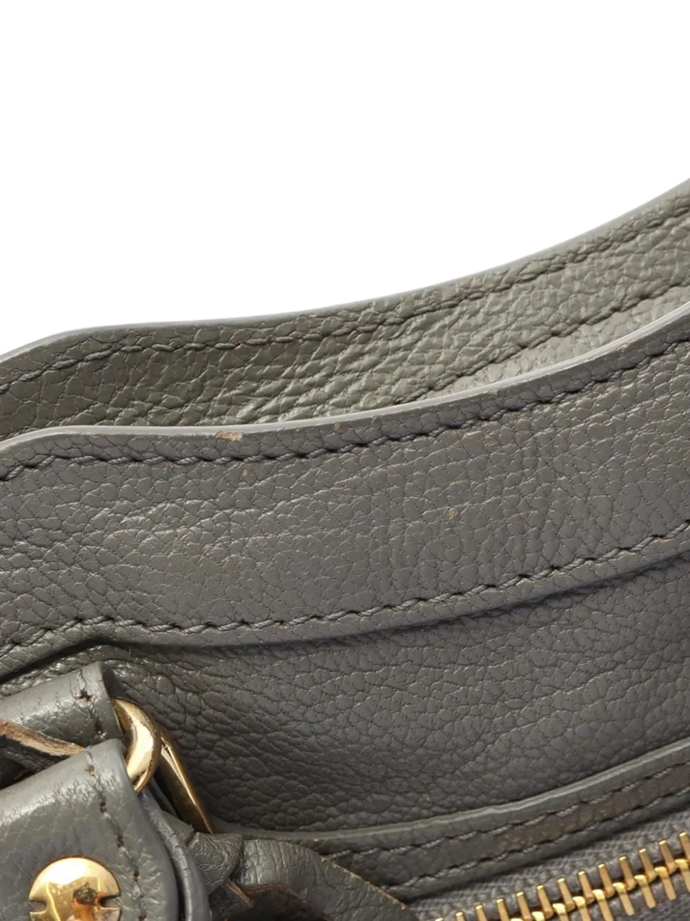 Pre-owned Balenciaga 2005-2025 Mini Chevre Motocross Classic Metallic Edge City Satchel In Gray