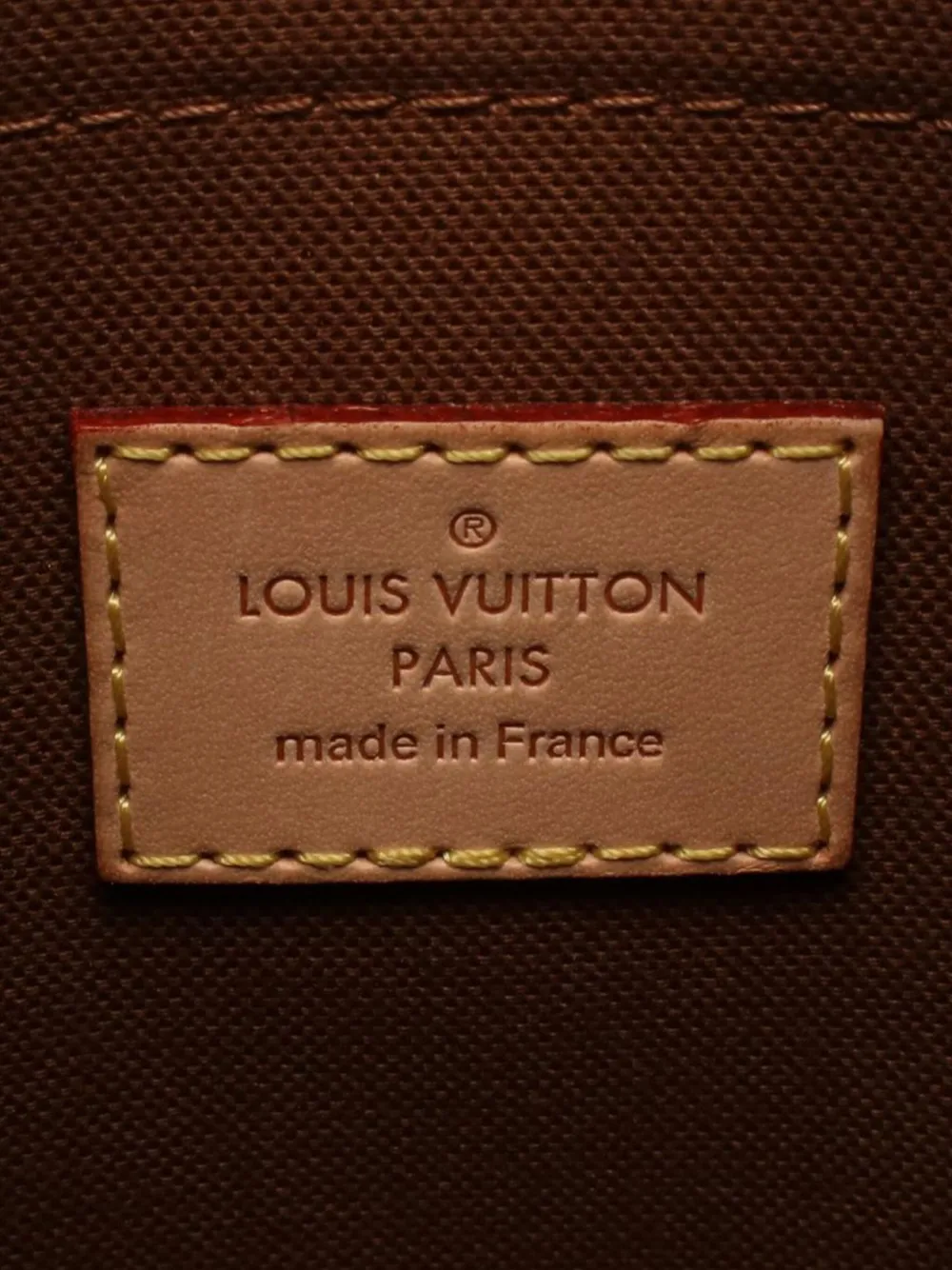 Pre-owned Louis Vuitton 2012 Monogram Odeon Pm Crossbody Bag In Brown