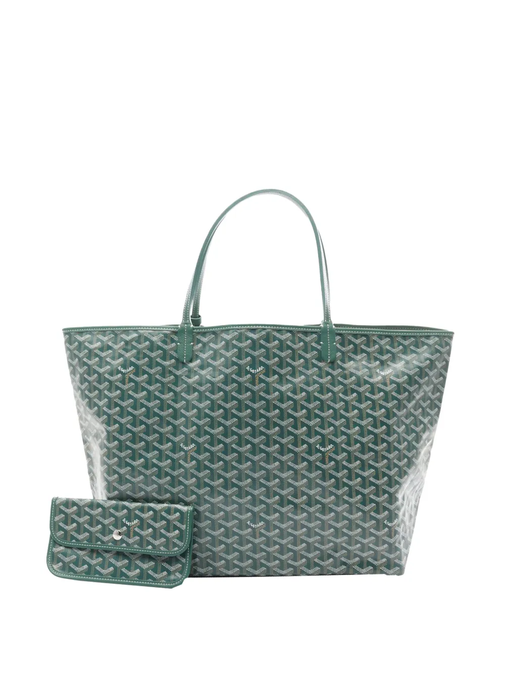Pre-owned Goyard 2010-2025 Ine Saint Louis Gm Tote Bag In Green