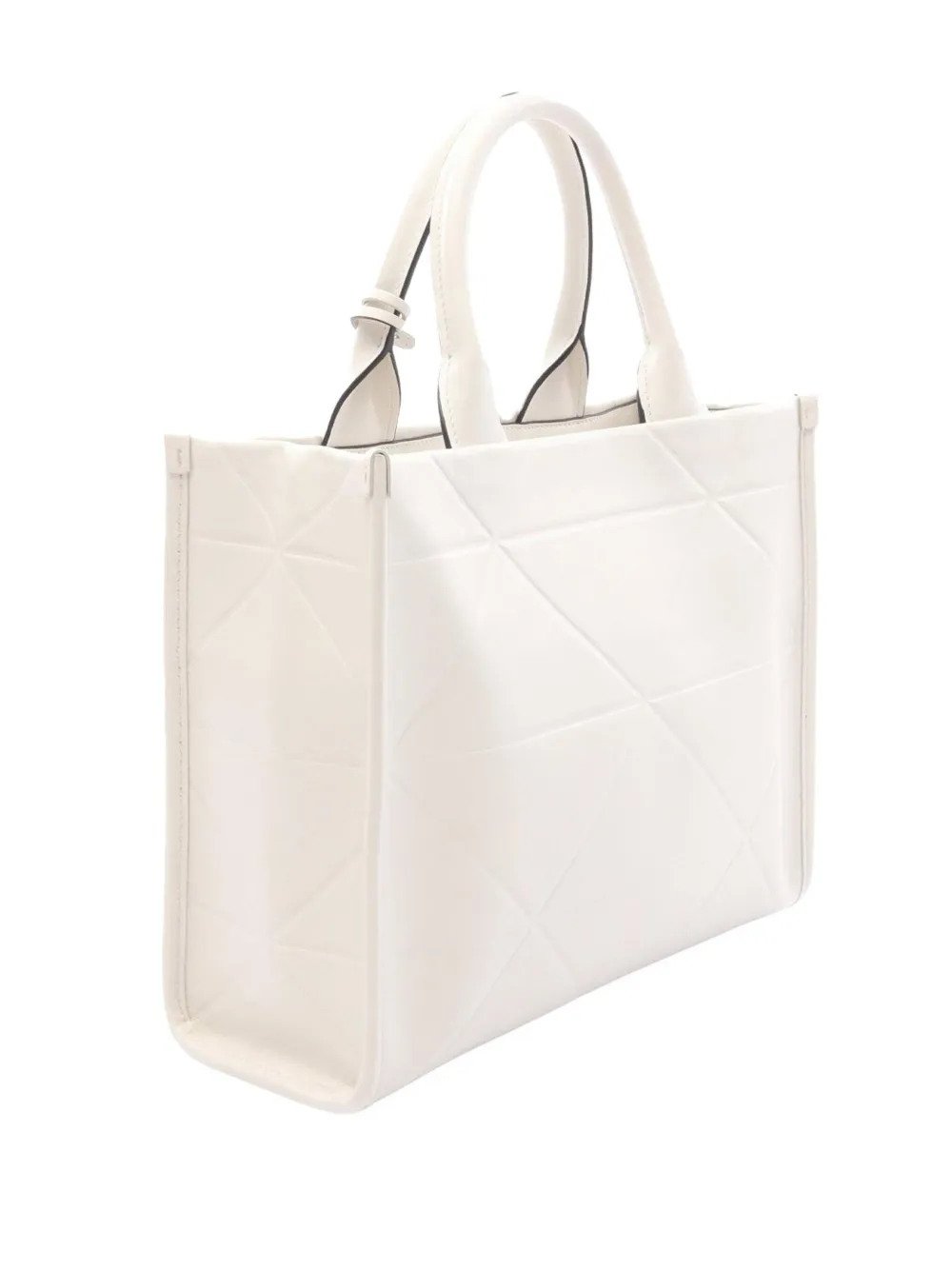 Pre-owned Prada 2013-2025 Small Soft Calf Symbole Satchel In White