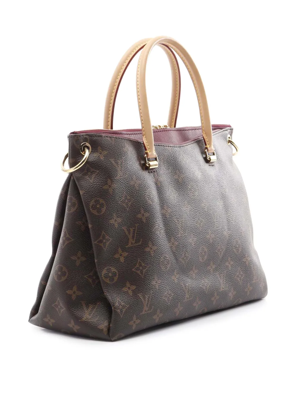 Pre-owned Louis Vuitton 2014 Monogram Pallas Mm Satchel In Brown