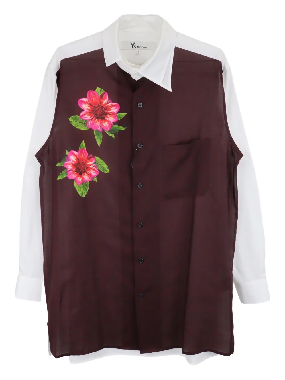 Y's floral-print shirt | White | Image 1