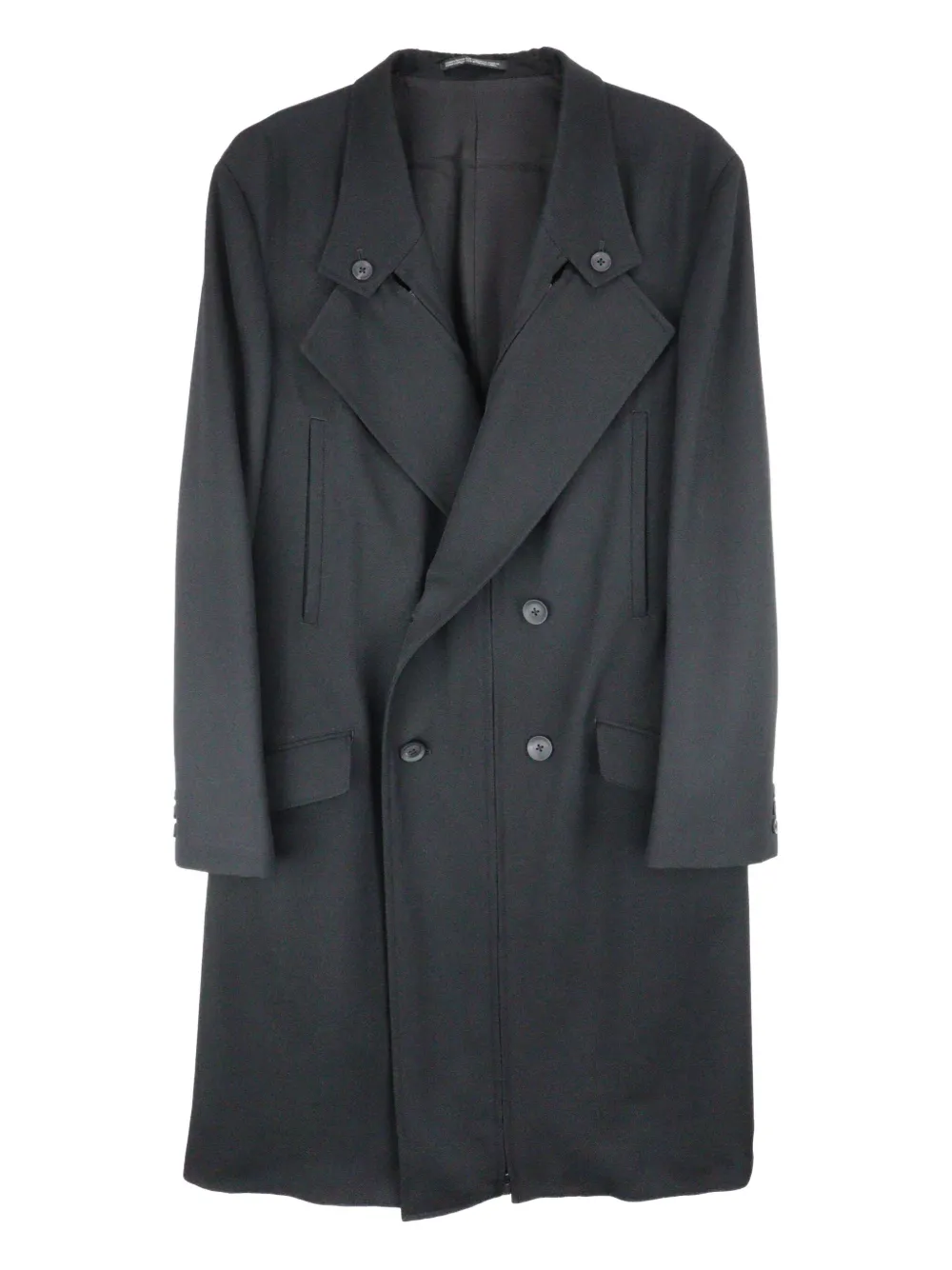 Yohji Yamamoto buttoned long coat | Black | Image 1