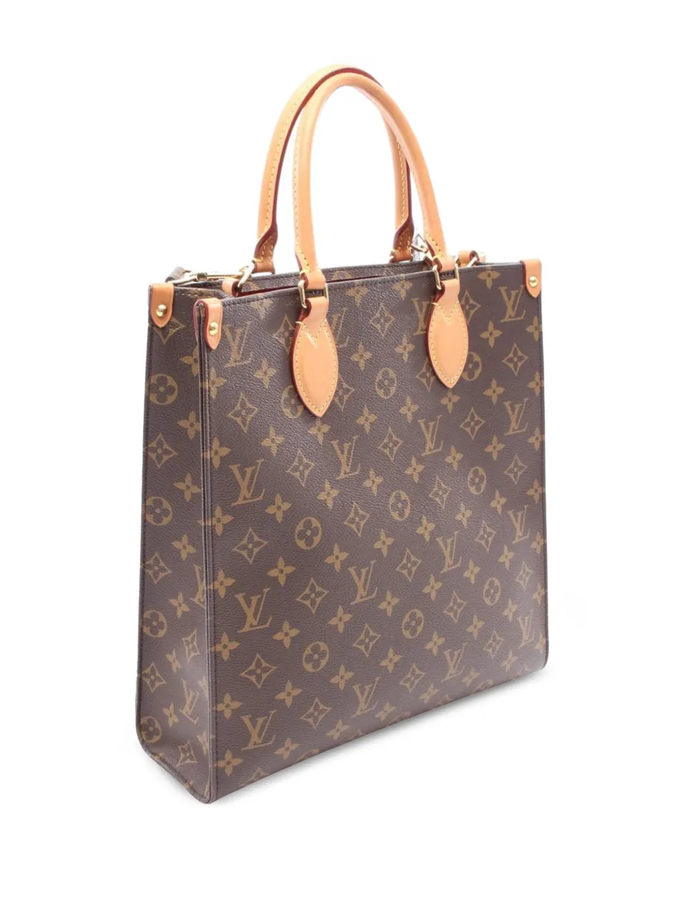  Louis Vuitton Pre-owned 2021-2025 Monogram Sac Plat Pm Satchel - Brown 