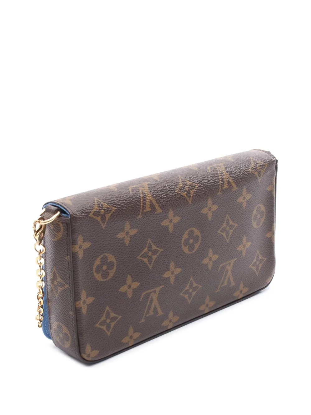Pre-owned Louis Vuitton 2021-2025 Limited Edition Monogram Christmas Animation Vivienne Pochette Felicie Crossbody Bag In Brown