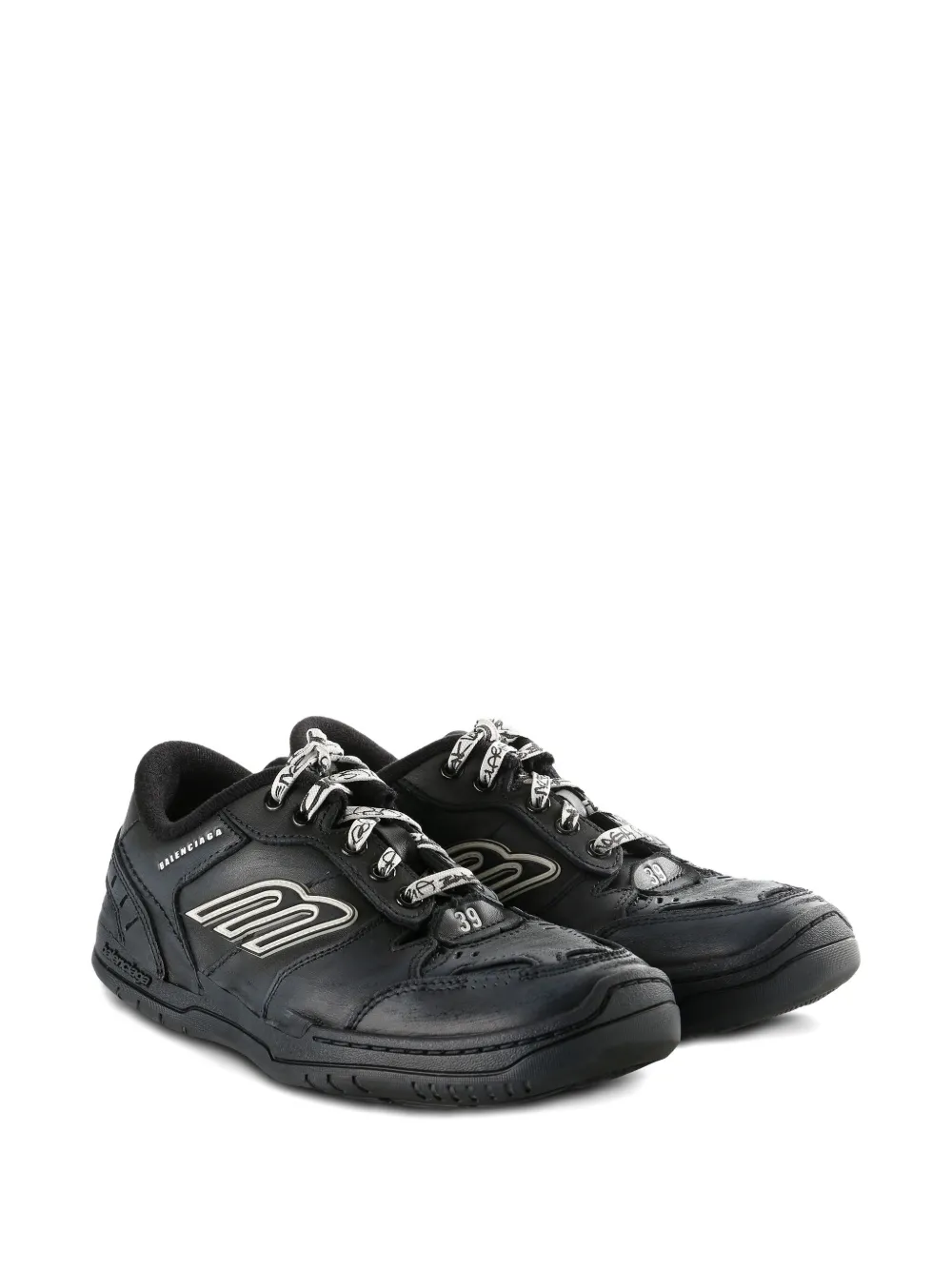 Balenciaga Hamptons Worn-out sneakers - Zwart
