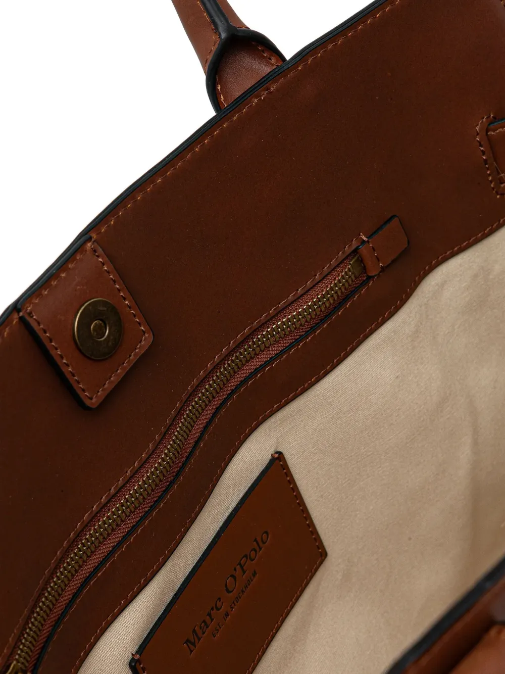 Marc O'polo Buckle Strap Tote Bag In Brown