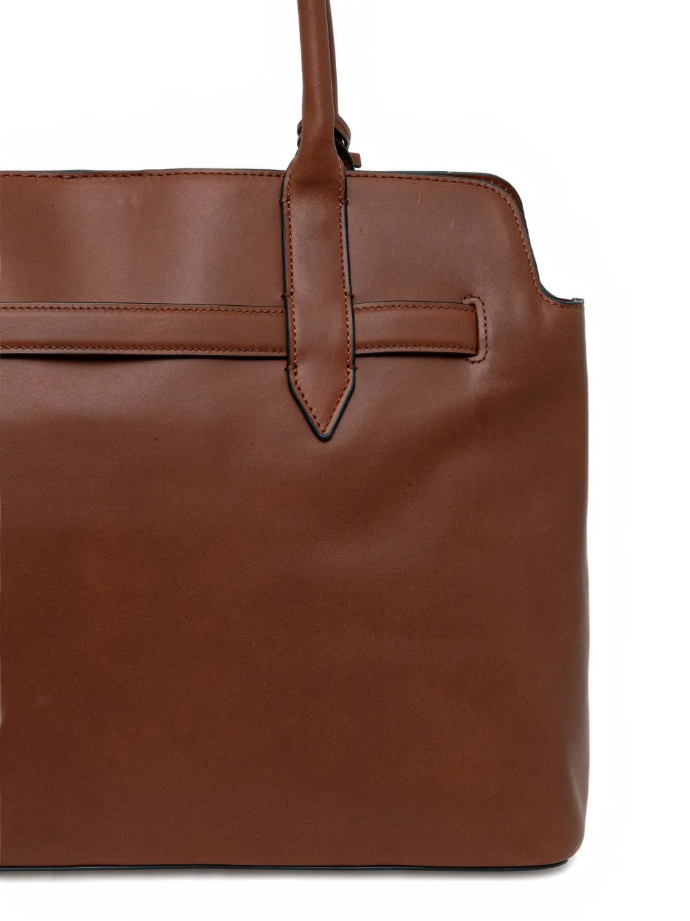 Marc O'polo Buckle Strap Tote Bag In Brown